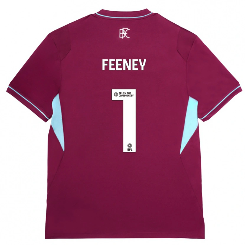 Danxen Donna Maglia Callum Feeney #1 Borgogna Verde Kit Gara Home 2026/27 Maglietta