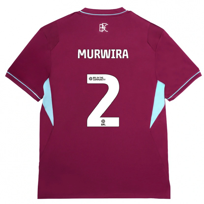 Danxen Donna Maglia Tadi Murwira #2 Borgogna Verde Kit Gara Home 2026/27 Maglietta