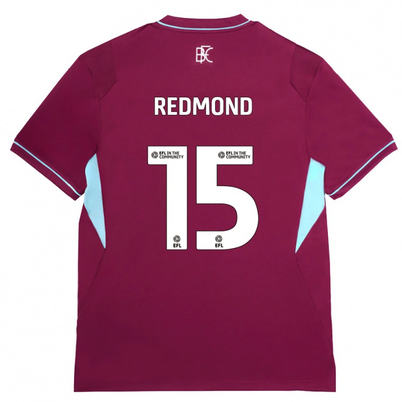 Danxen Donna Maglia Nathan Redmond #15 Borgogna Verde Kit Gara Home 2026/27 Maglietta