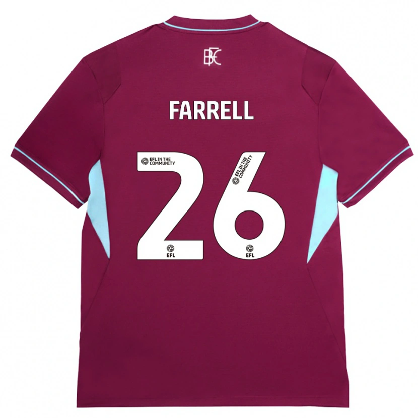 Danxen Donna Maglia Lucy Farrell #26 Borgogna Verde Kit Gara Home 2026/27 Maglietta