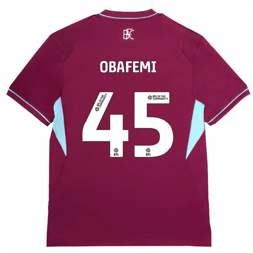 Danxen Donna Maglia Michael Obafemi #45 Borgogna Verde Kit Gara Home 2026/27 Maglietta