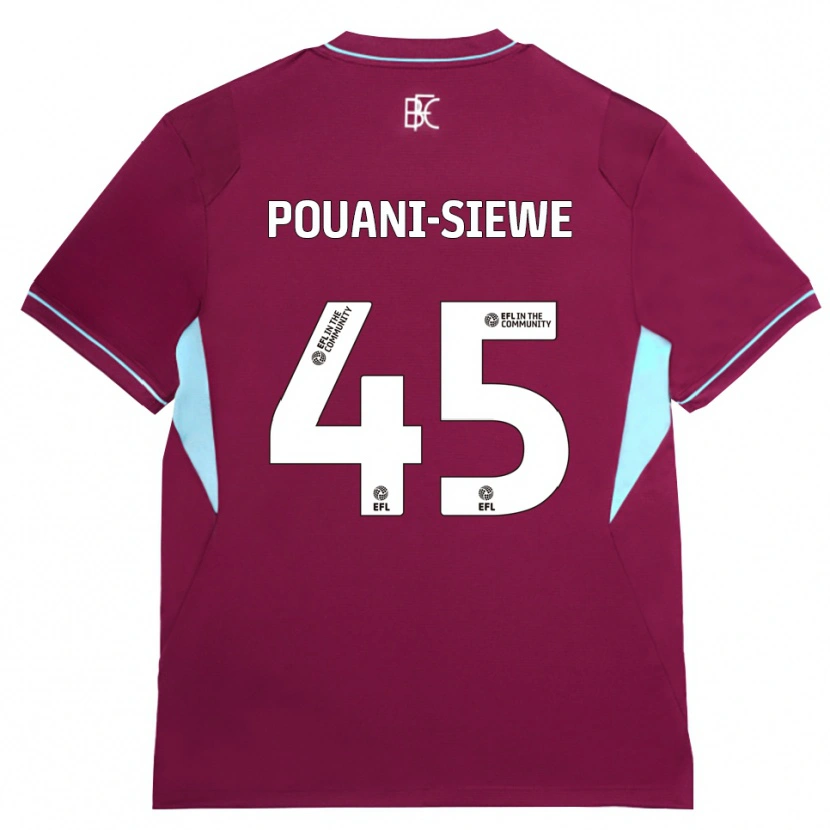 Danxen Donna Maglia Brandon Pouani #45 Borgogna Verde Kit Gara Home 2026/27 Maglietta
