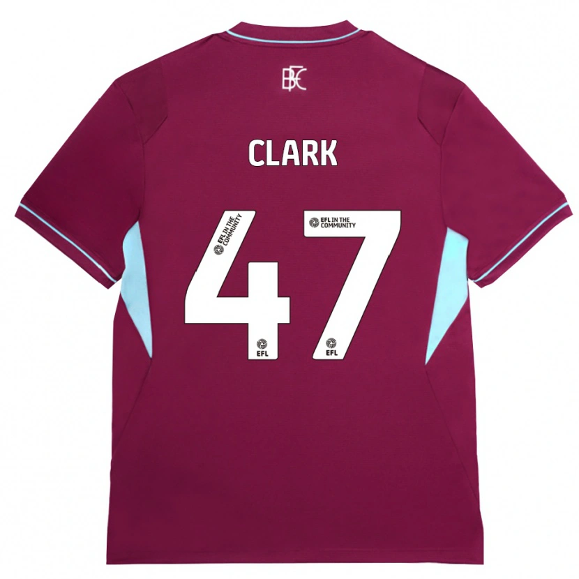 Danxen Donna Maglia Ellis Clark #47 Borgogna Verde Kit Gara Home 2026/27 Maglietta