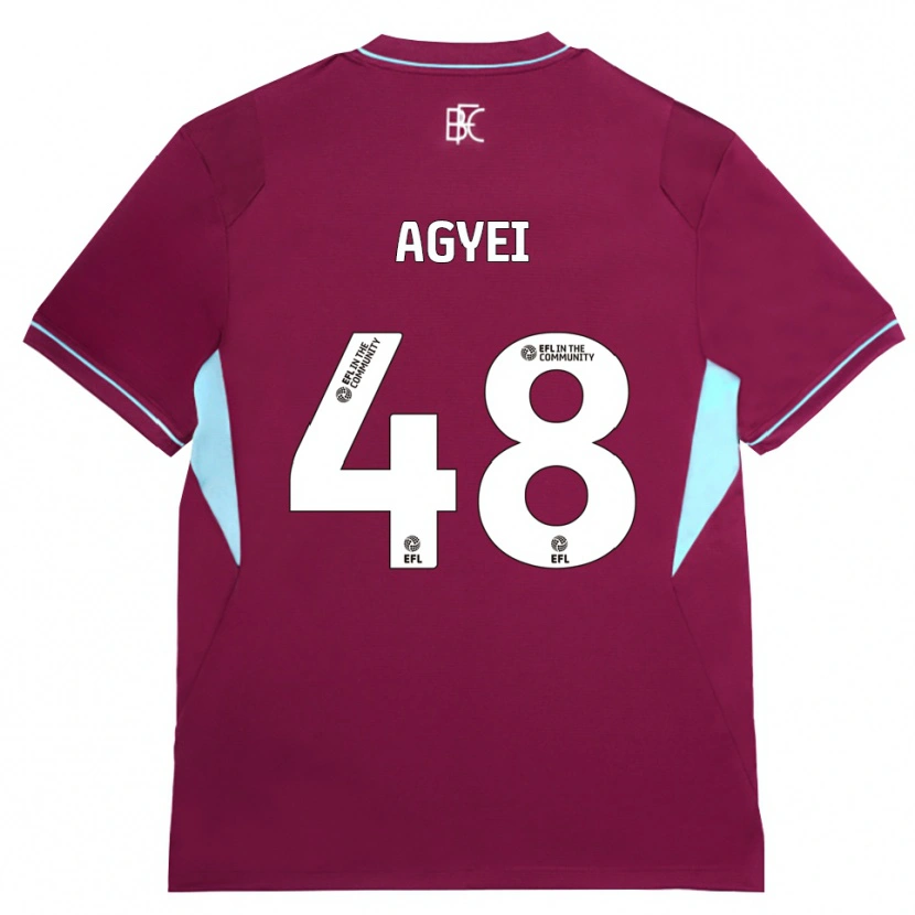 Danxen Donna Maglia Enock Agyei #48 Borgogna Verde Kit Gara Home 2026/27 Maglietta
