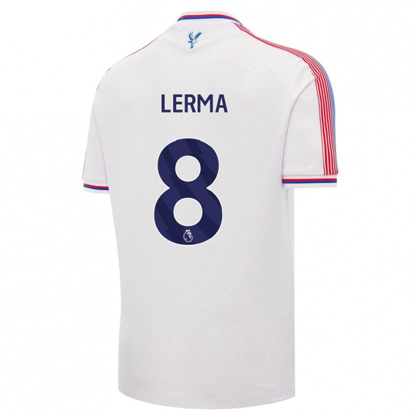 Danxen Donna Maglia Jefferson Lerma #8 Bianco Rosso Blu Kit Gara Home 2026/27 Maglietta