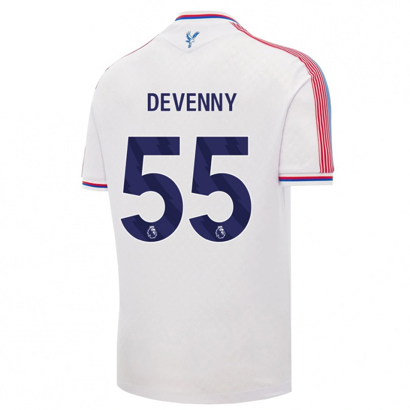 Danxen Donna Maglia Justin Devenny #55 Bianco Rosso Blu Kit Gara Home 2026/27 Maglietta