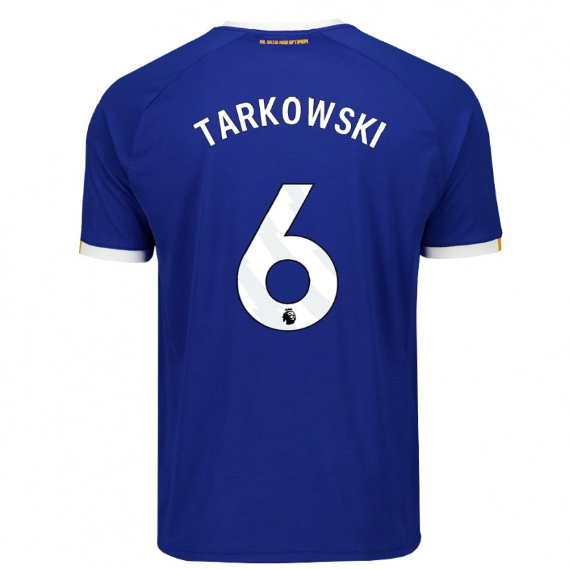 Danxen Donna Maglia James Tarkowski #6 Blu Bianco Giallo Kit Gara Home 2026/27 Maglietta