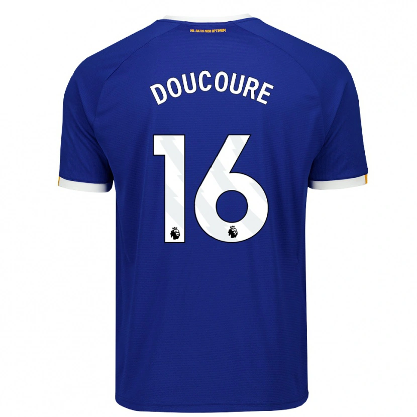 Danxen Donna Maglia Abdoulaye Doucoure #16 Blu Bianco Giallo Kit Gara Home 2026/27 Maglietta