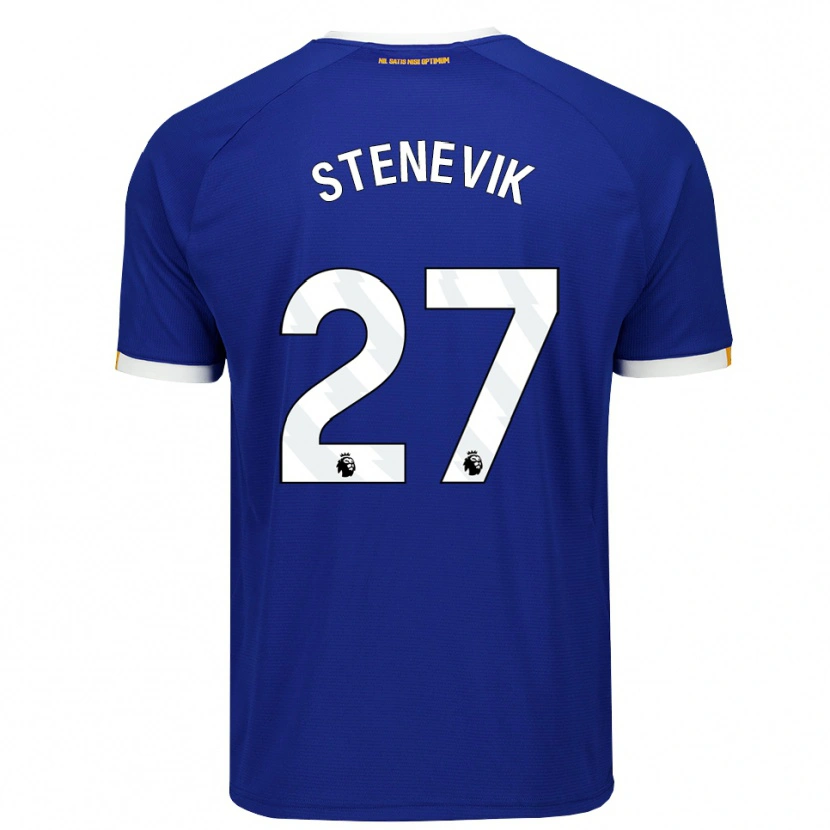 Danxen Donna Maglia Elise Stenevik #27 Blu Bianco Giallo Kit Gara Home 2026/27 Maglietta