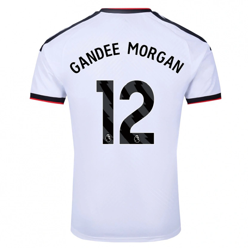 Danxen Donna Maglia Stella Gandee Morgan #12 Bianco Nero Rosso Kit Gara Home 2026/27 Maglietta