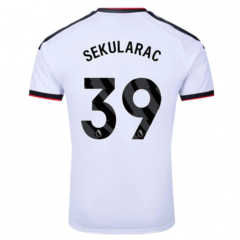Danxen Donna Maglia Kristian Sekularac #39 Bianco Nero Rosso Kit Gara Home 2026/27 Maglietta