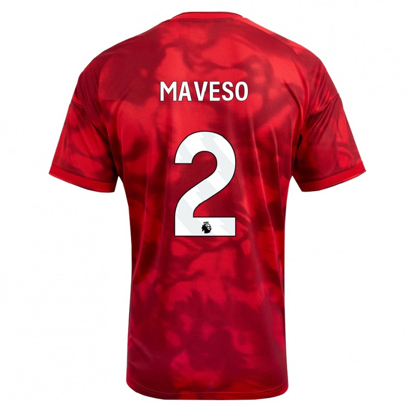 Danxen Donna Maglia Jaydon Maveso #2 Cremisi Bianco Kit Gara Home 2026/27 Maglietta