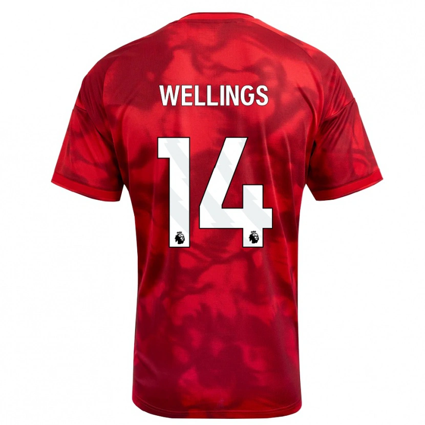 Danxen Donna Maglia Charlie Wellings #14 Cremisi Bianco Kit Gara Home 2026/27 Maglietta