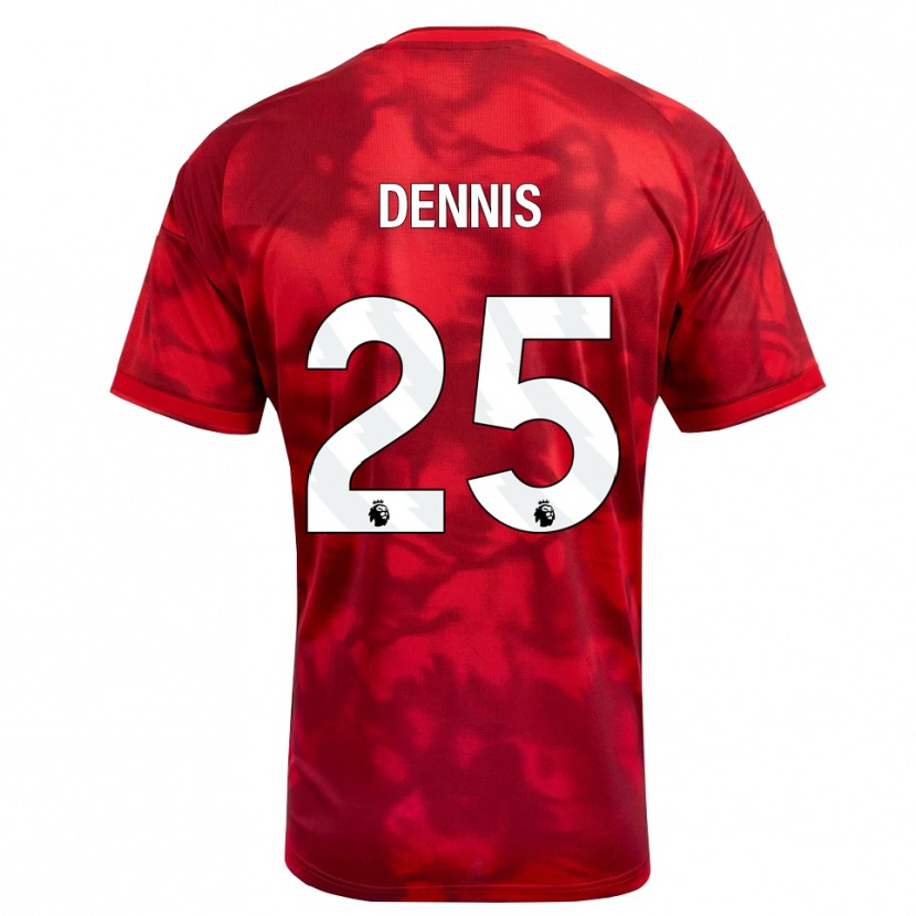 Danxen Donna Maglia Emmanuel Dennis #25 Cremisi Bianco Kit Gara Home 2026/27 Maglietta