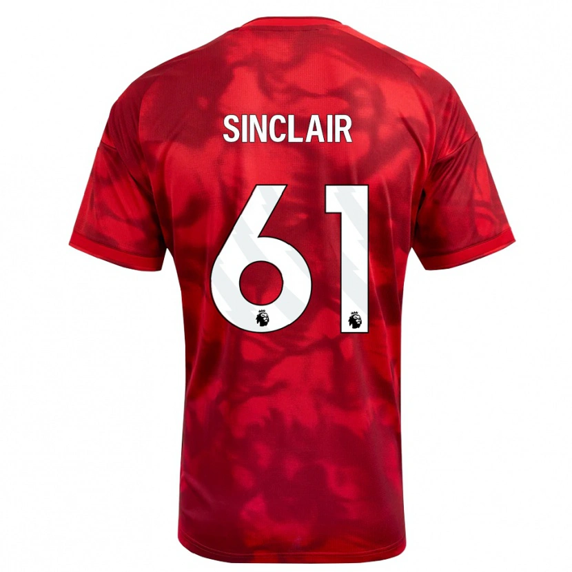 Danxen Donna Maglia Jimmy Sinclair #61 Cremisi Bianco Kit Gara Home 2026/27 Maglietta