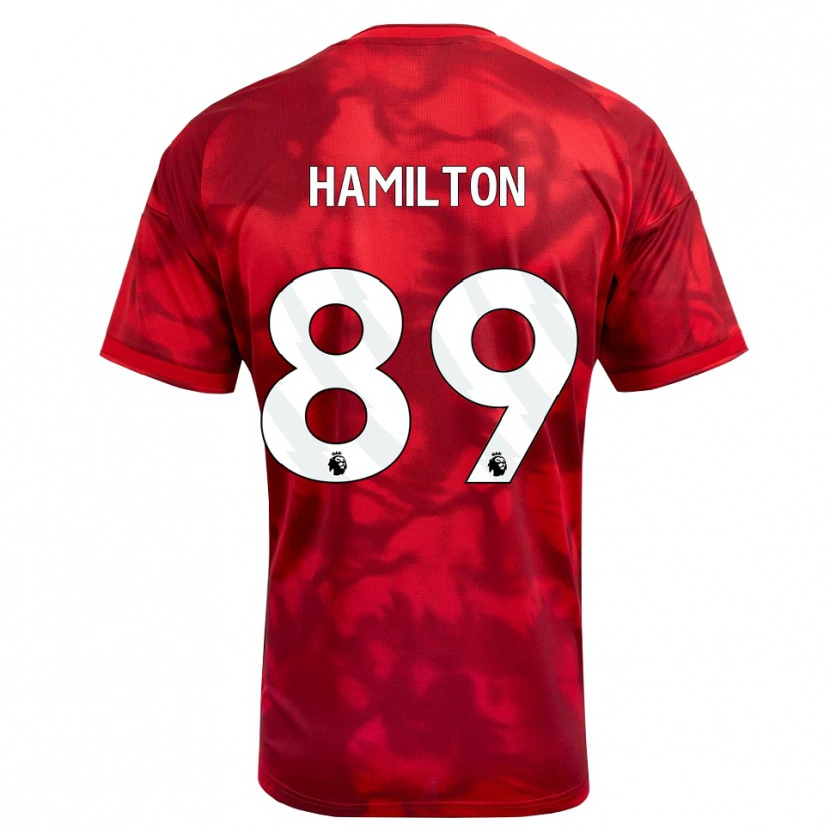 Danxen Donna Maglia Scott Hamilton #89 Cremisi Bianco Kit Gara Home 2026/27 Maglietta