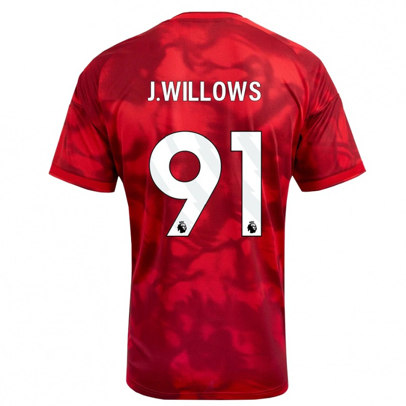 Danxen Donna Maglia Jordan Willows #91 Cremisi Bianco Kit Gara Home 2026/27 Maglietta