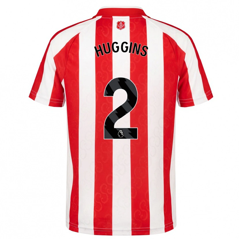 Danxen Donna Maglia Niall Huggins #2 Rosso Bianco Nero Kit Gara Home 2026/27 Maglietta