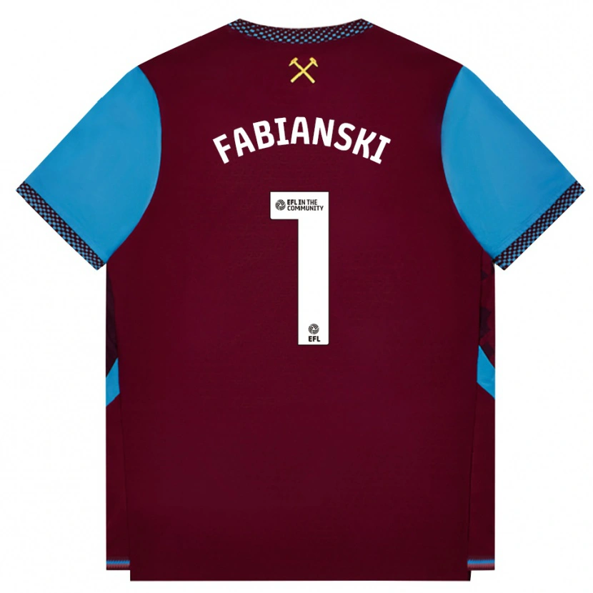 Danxen Donna Maglia Lukasz Fabianski #1 Borgogna Blu Fiordaliso Kit Gara Home 2026/27 Maglietta