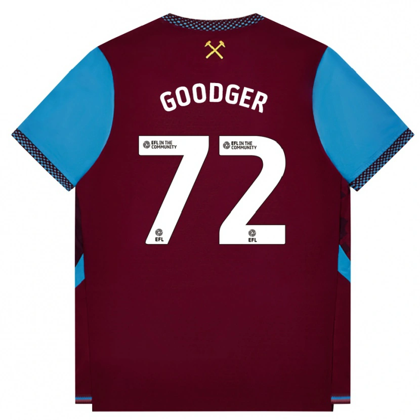 Danxen Donna Maglia Tommy Goodger #72 Borgogna Blu Fiordaliso Kit Gara Home 2026/27 Maglietta