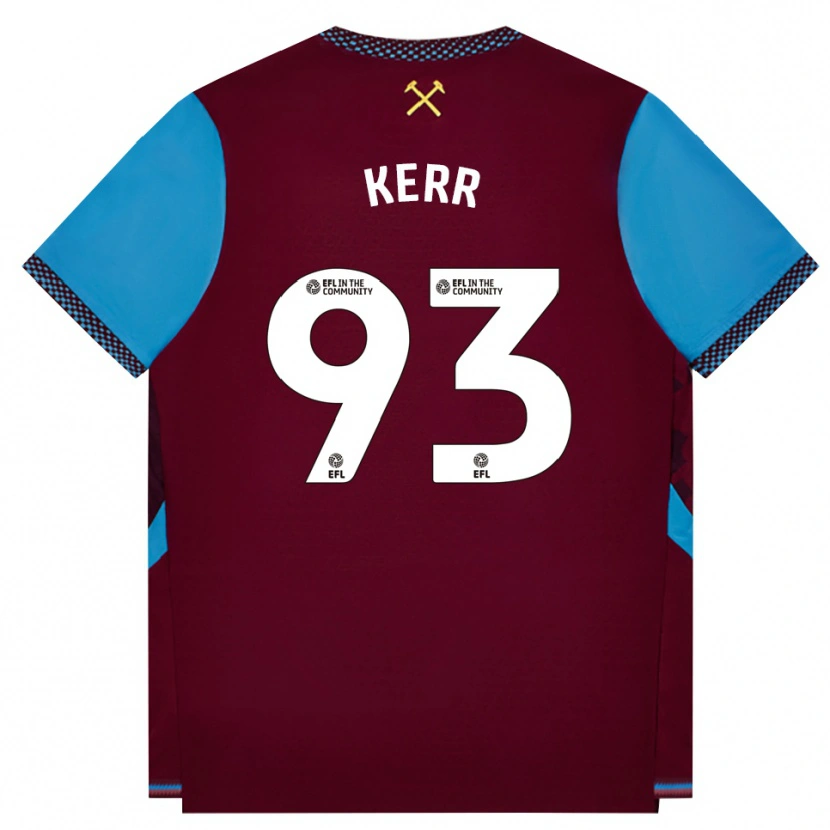 Danxen Donna Maglia Joel Kerr #93 Borgogna Blu Fiordaliso Kit Gara Home 2026/27 Maglietta