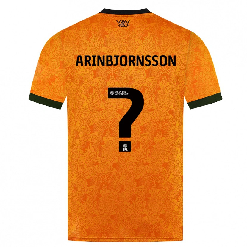 Danxen Donna Maglia Palmi Arinbjornsson #0 Arancione Nero Kit Gara Home 2026/27 Maglietta
