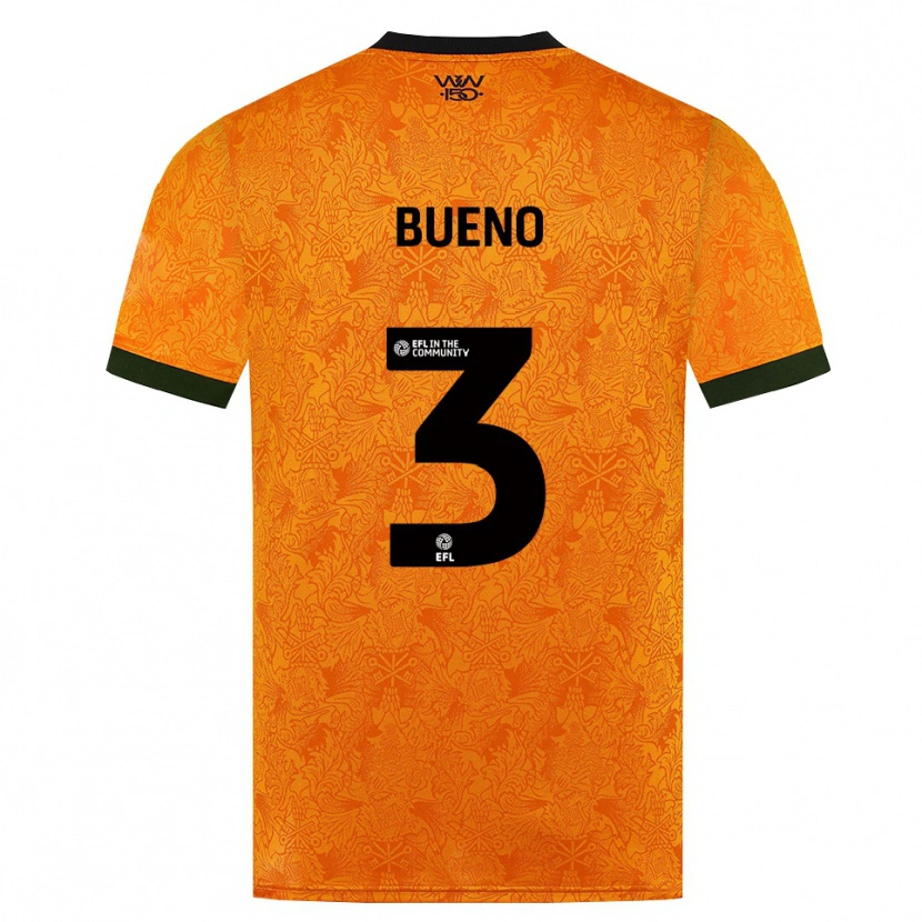 Danxen Donna Maglia Hugo Bueno #3 Arancione Nero Kit Gara Home 2026/27 Maglietta