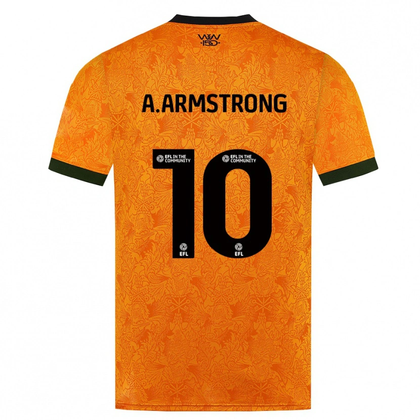 Danxen Donna Maglia Adam Armstrong #10 Arancione Nero Kit Gara Home 2026/27 Maglietta