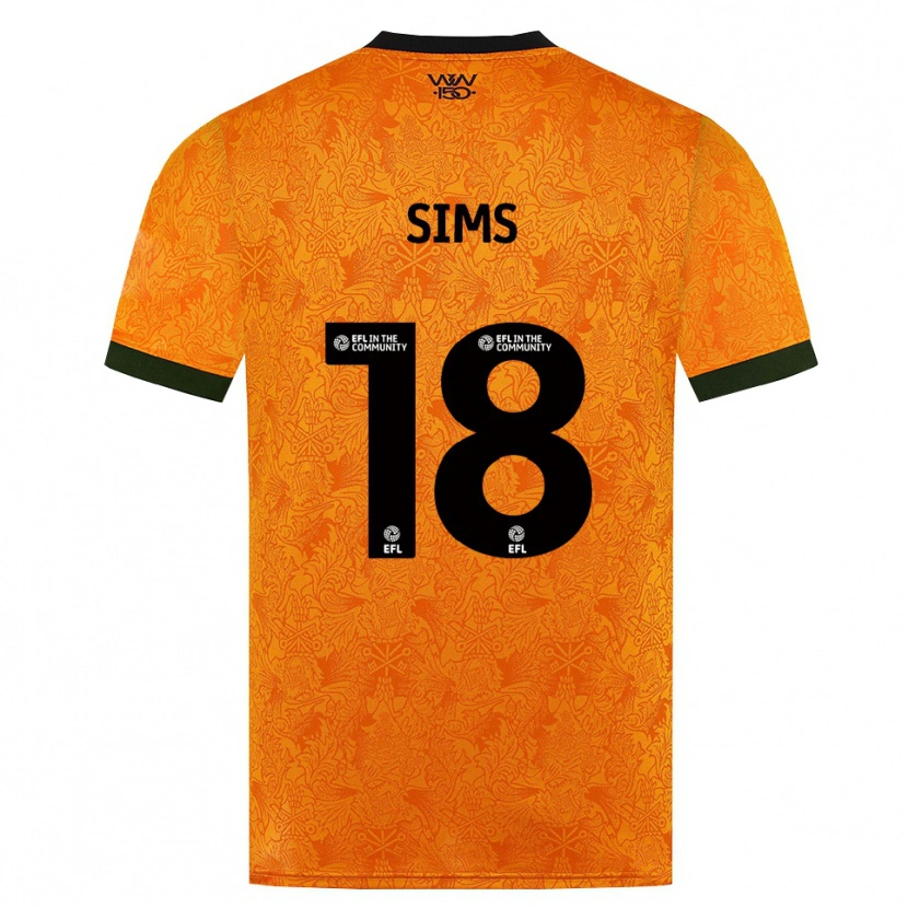 Danxen Donna Maglia Amy Sims #18 Arancione Nero Kit Gara Home 2026/27 Maglietta