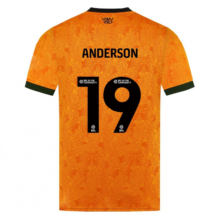 Danxen Donna Maglia Becky Anderson #19 Arancione Nero Kit Gara Home 2026/27 Maglietta