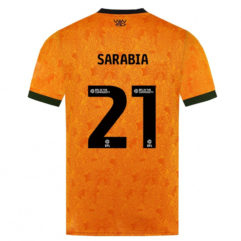 Danxen Donna Maglia Pablo Sarabia #21 Arancione Nero Kit Gara Home 2026/27 Maglietta