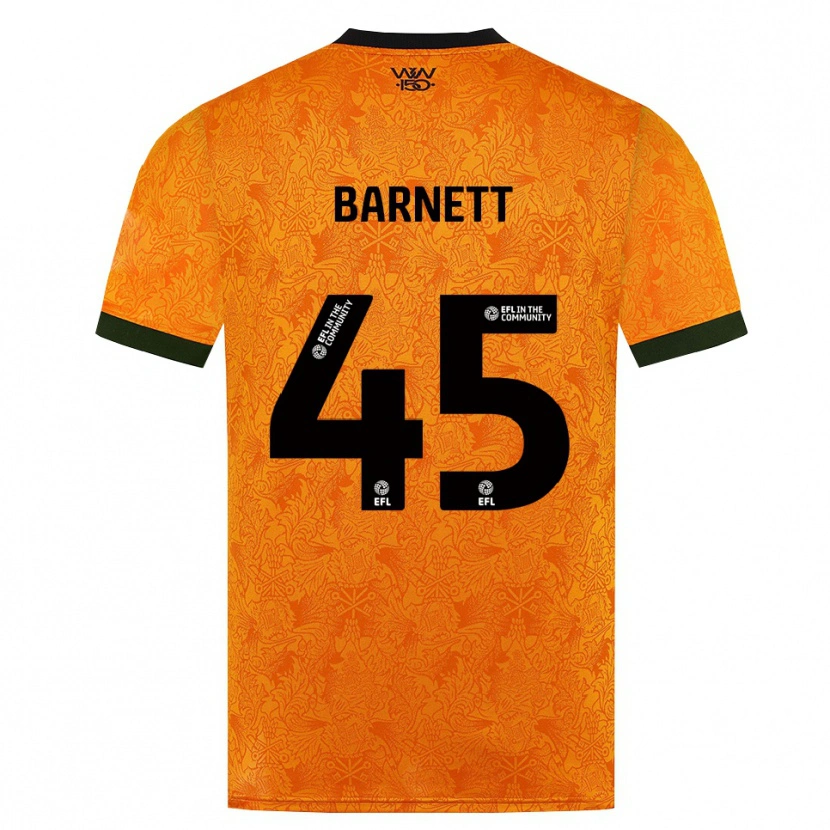 Danxen Donna Maglia Ty Barnett #45 Arancione Nero Kit Gara Home 2026/27 Maglietta