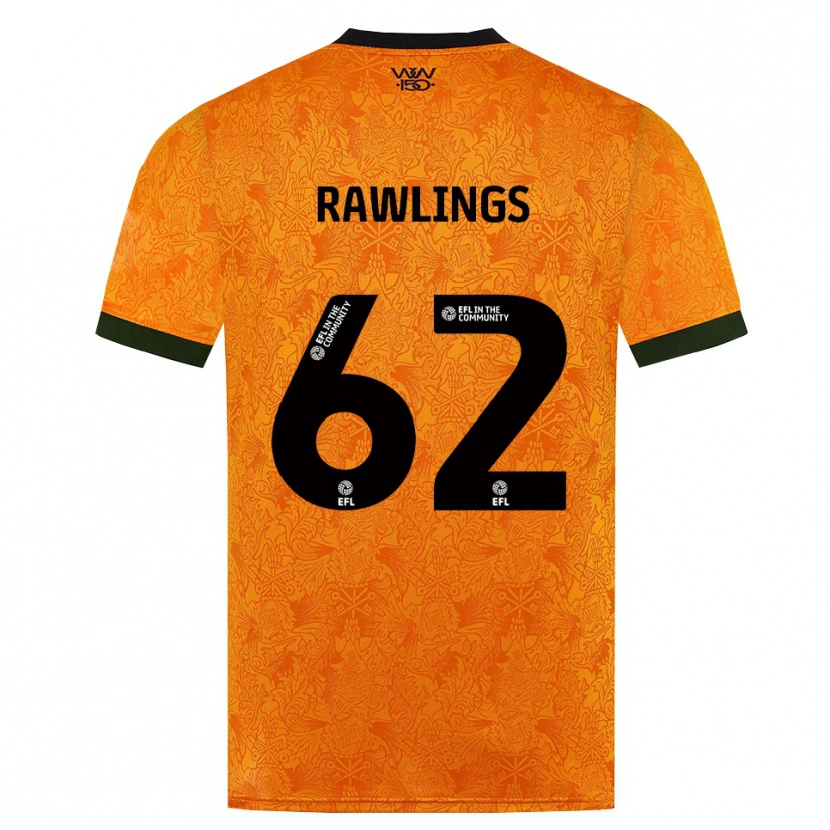 Danxen Donna Maglia Luke Rawlings #62 Arancione Nero Kit Gara Home 2026/27 Maglietta