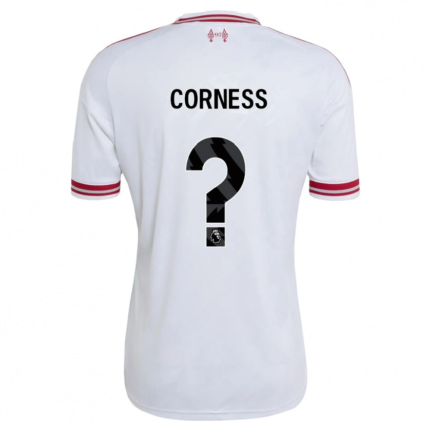 Danxen Donna Maglia Dominic Corness #0 Rosso Bianco Kit Gara Away 2026/27 Maglietta