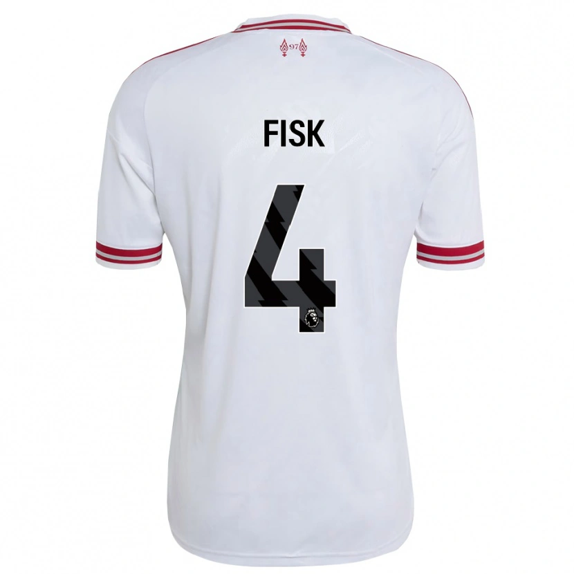 Danxen Donna Maglia Grace Fisk #4 Rosso Bianco Kit Gara Away 2026/27 Maglietta