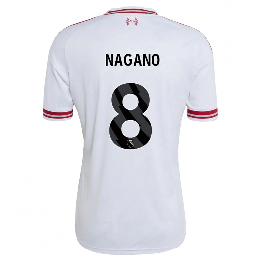 Danxen Donna Maglia Fūka Nagano #8 Rosso Bianco Kit Gara Away 2026/27 Maglietta