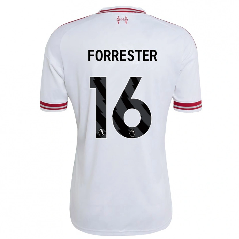 Danxen Donna Maglia La'more Lee Forrester #16 Rosso Bianco Kit Gara Away 2026/27 Maglietta