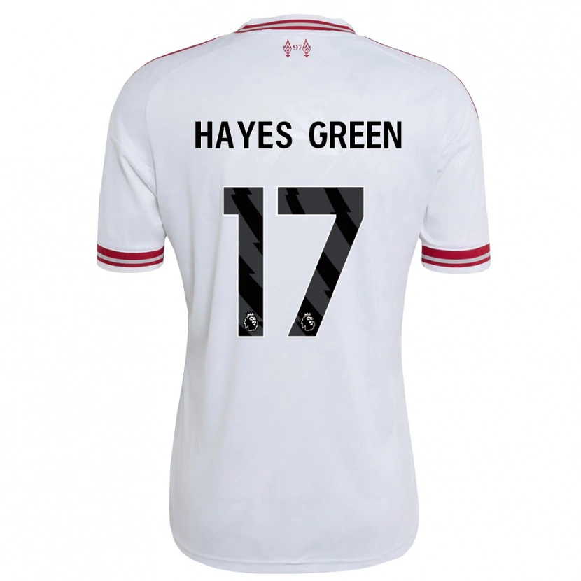 Danxen Donna Maglia Charlie Hayes-Green #17 Rosso Bianco Kit Gara Away 2026/27 Maglietta