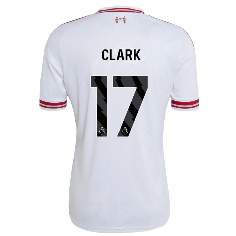 Danxen Donna Maglia Jenna Clark #17 Rosso Bianco Kit Gara Away 2026/27 Maglietta