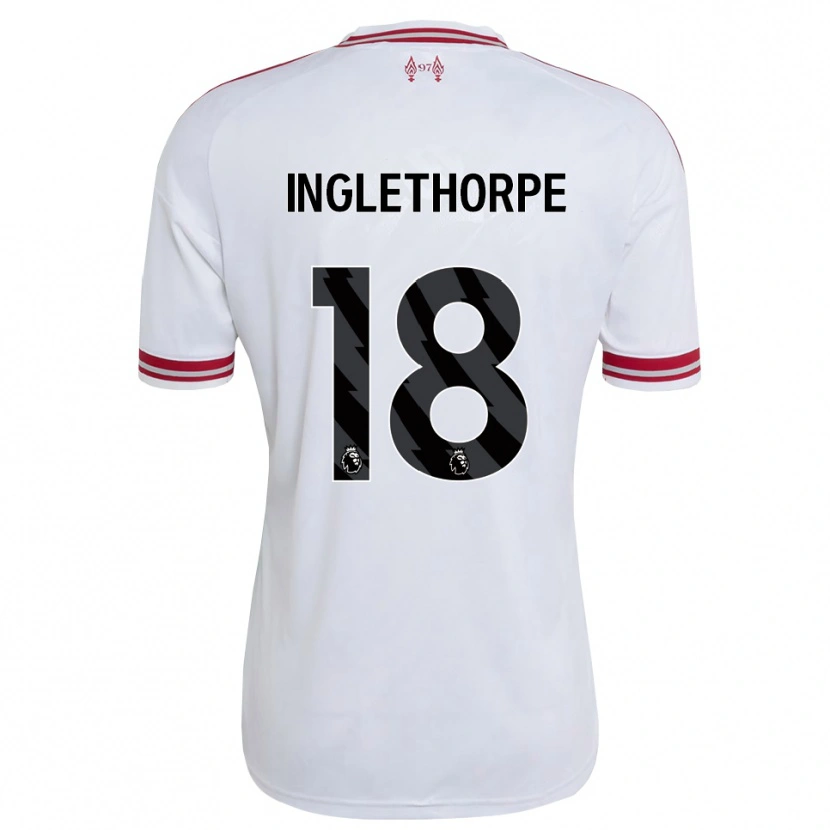 Danxen Donna Maglia Finn Inglethorpe #18 Rosso Bianco Kit Gara Away 2026/27 Maglietta