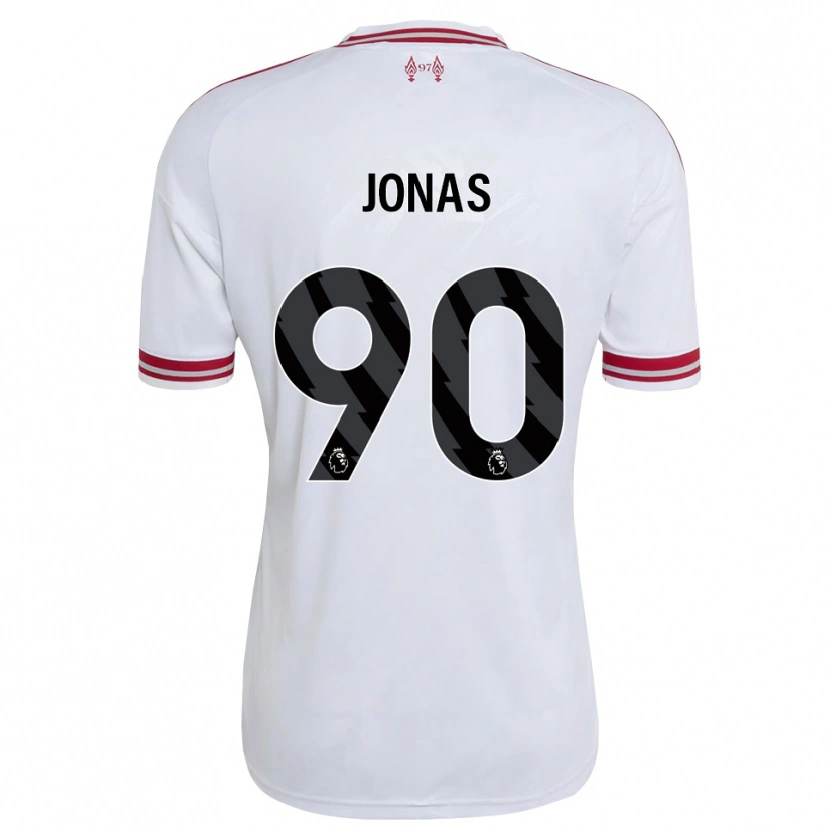 Danxen Donna Maglia Lee Jonas #90 Rosso Bianco Kit Gara Away 2026/27 Maglietta