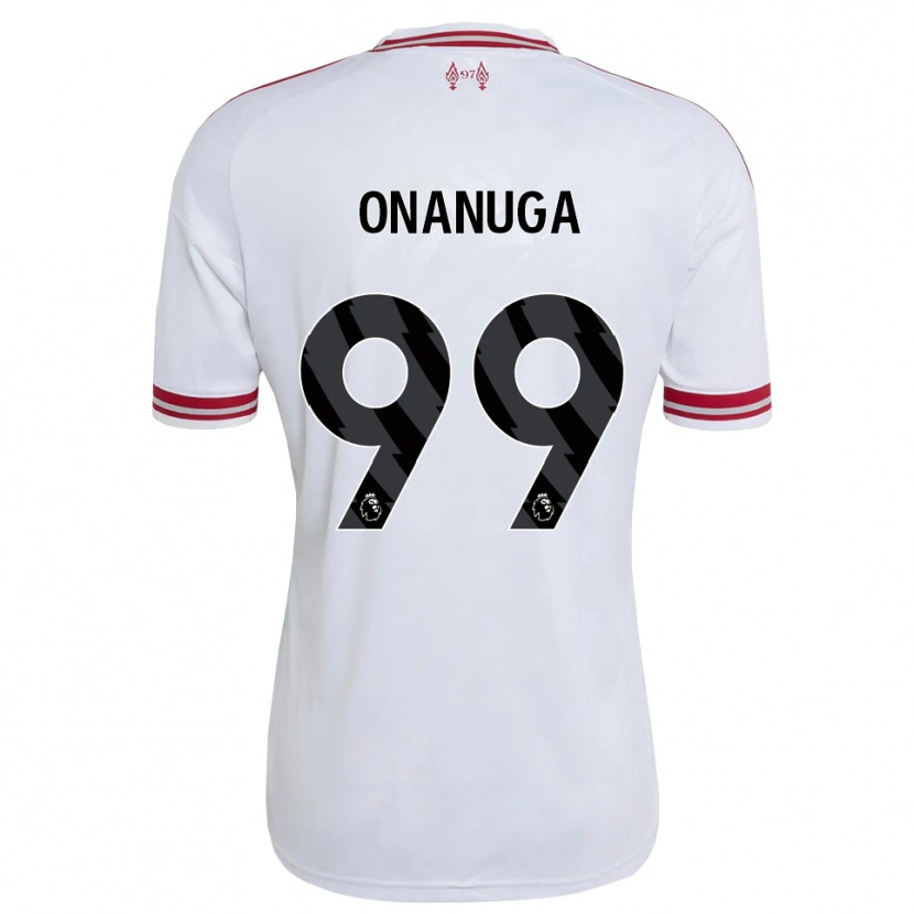 Danxen Donna Maglia Fola Onanuga #99 Rosso Bianco Kit Gara Away 2026/27 Maglietta