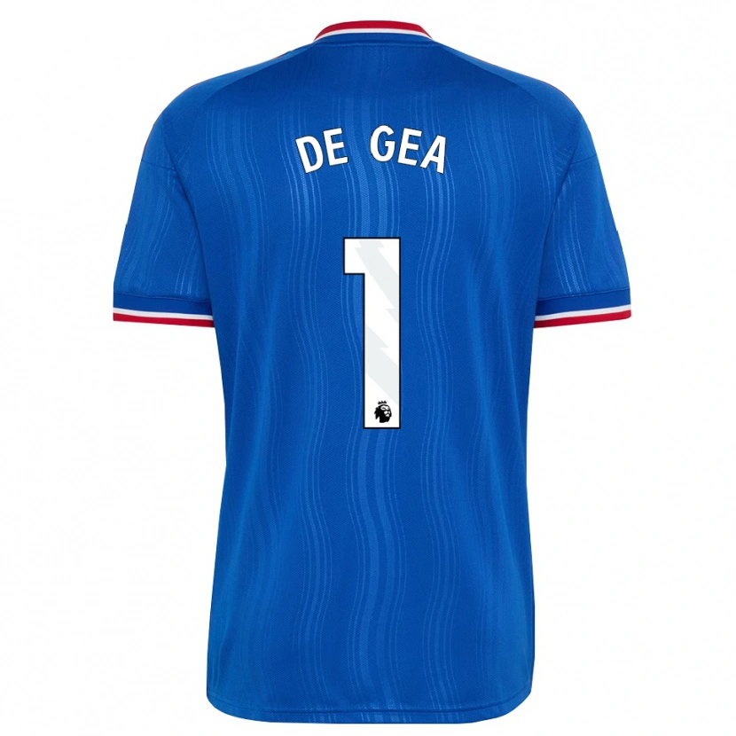 Danxen Donna Maglia David De Gea #1 Blu Bianco Rosso Kit Gara Away 2026/27 Maglietta