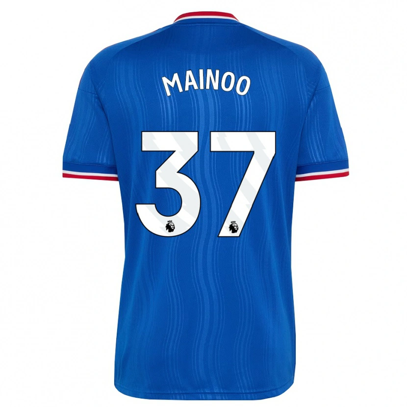 Danxen Donna Maglia Kobbie Mainoo #37 Blu Bianco Rosso Kit Gara Away 2026/27 Maglietta