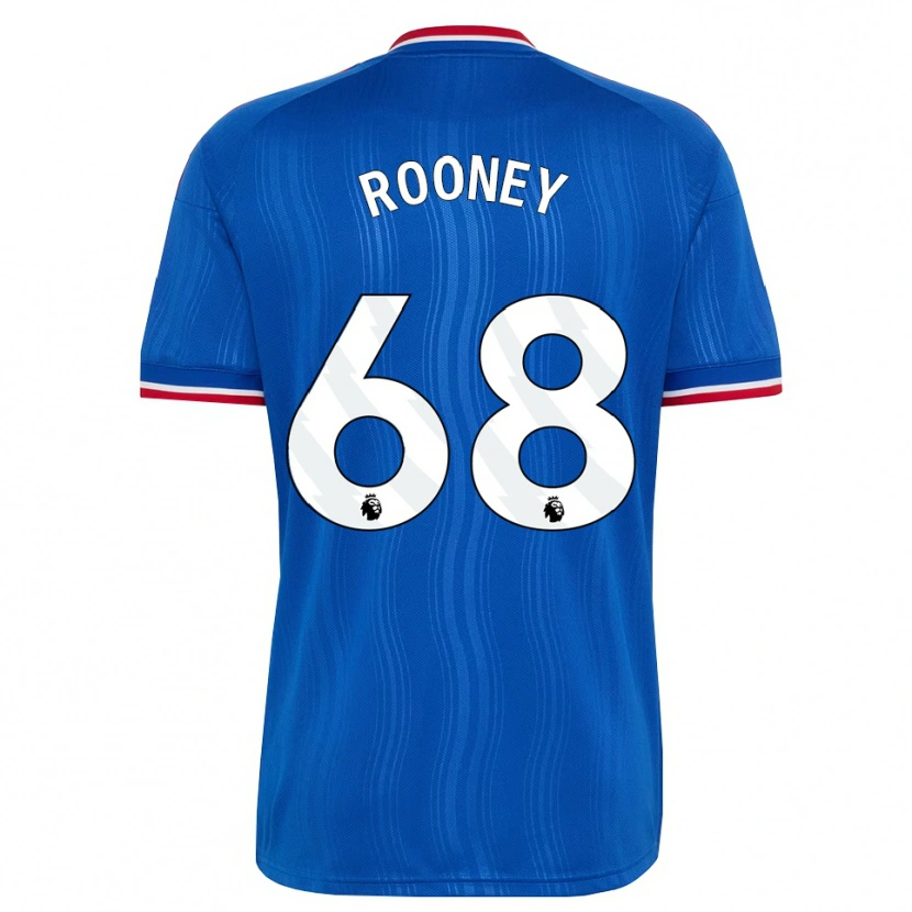 Danxen Donna Maglia Kai Rooney #68 Blu Bianco Rosso Kit Gara Away 2026/27 Maglietta