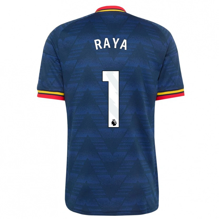 Danxen Donna Maglia David Raya #1 Blu Notte Giallo Rosso Kit Gara Away 2026/27 Maglietta