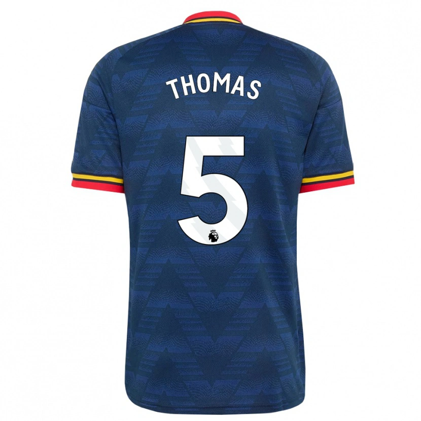 Danxen Donna Maglia Thomas Partey #5 Blu Notte Giallo Rosso Kit Gara Away 2026/27 Maglietta