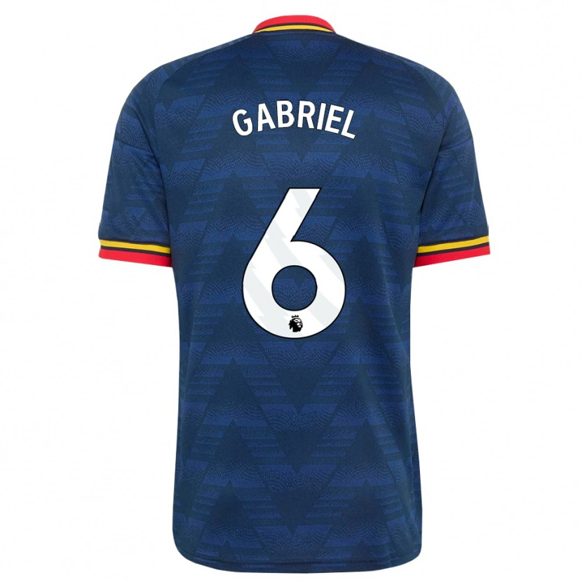 Danxen Donna Maglia Gabriel Magalhães #6 Blu Notte Giallo Rosso Kit Gara Away 2026/27 Maglietta
