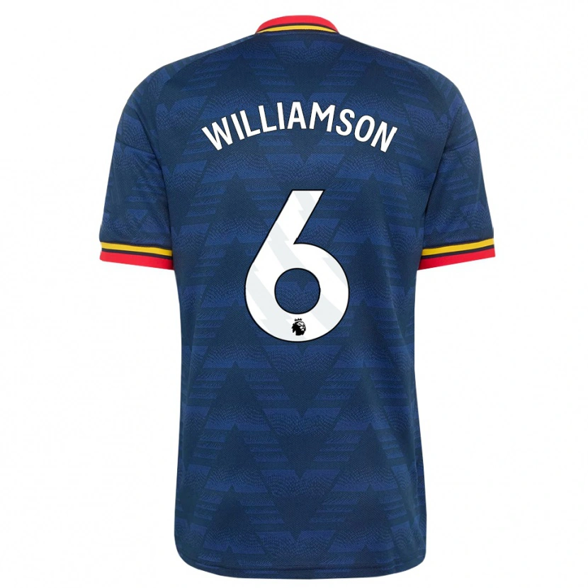 Danxen Donna Maglia Leah Williamson #6 Blu Notte Giallo Rosso Kit Gara Away 2026/27 Maglietta