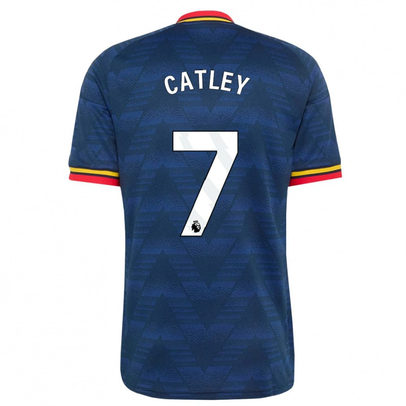 Danxen Donna Maglia Stephanie Catley #7 Blu Notte Giallo Rosso Kit Gara Away 2026/27 Maglietta